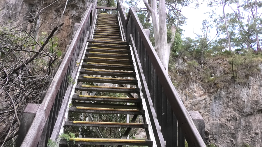 Steps down to Lake Cave